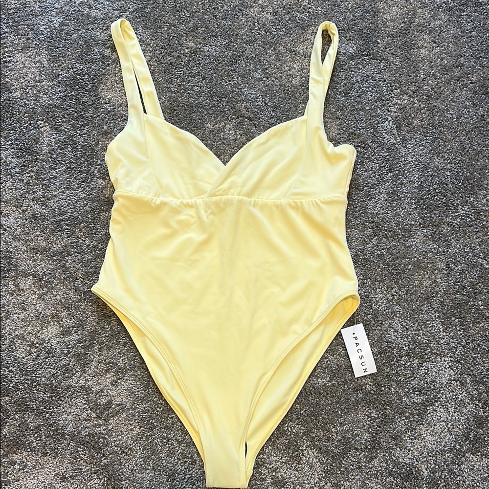 PacSun Butter Yellow Women's One Piece Swimsuit